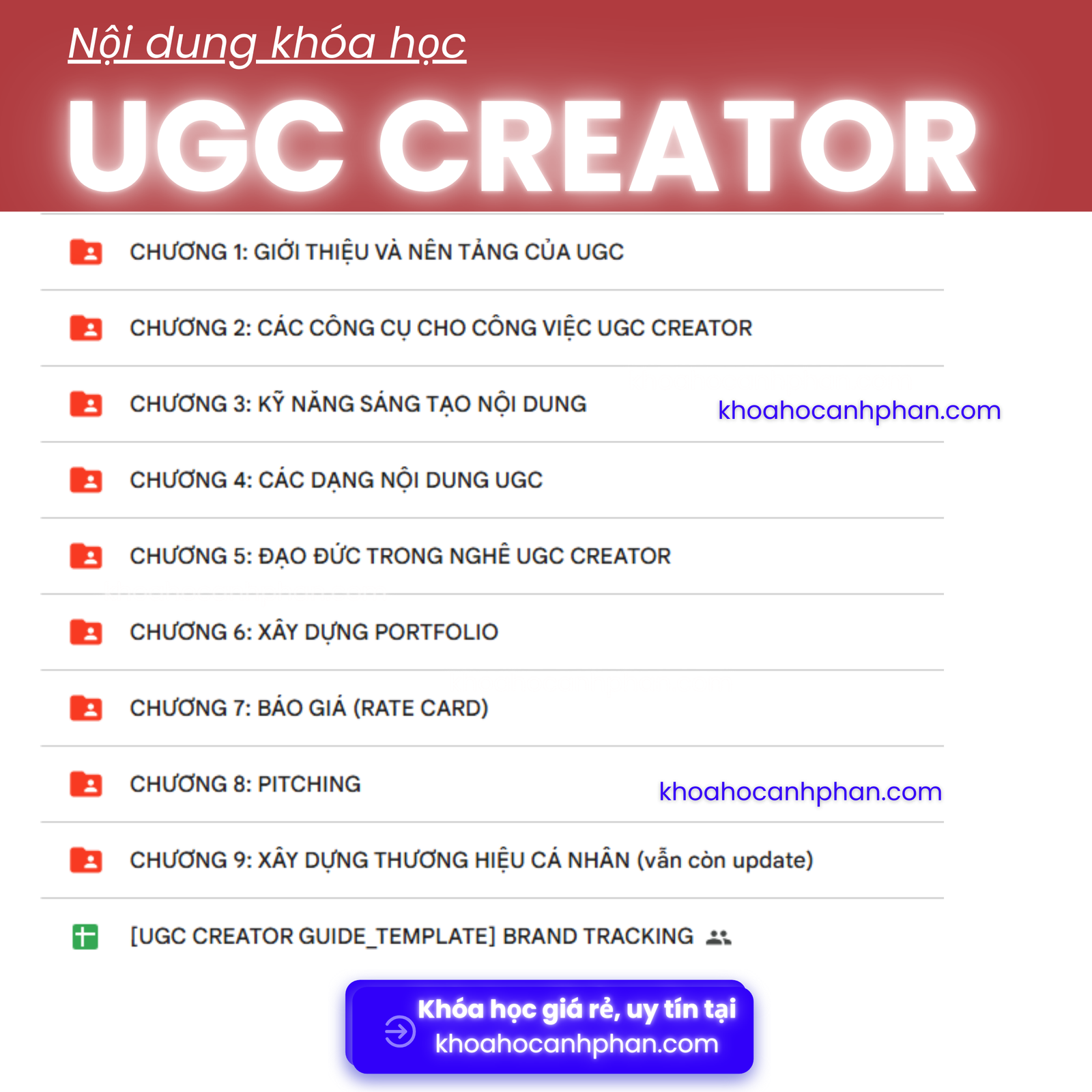 Share Khóa Học Trở Thành UGC Creator Cùng Hanhdailysocial