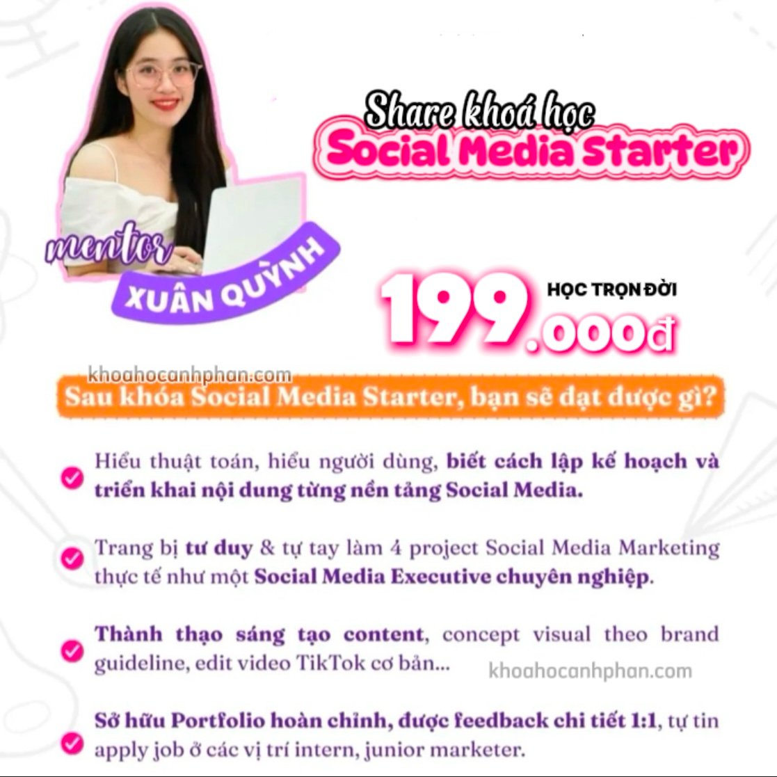 Khoá học Social Media Starter của QCC Mastery Hub mới nhất 2025