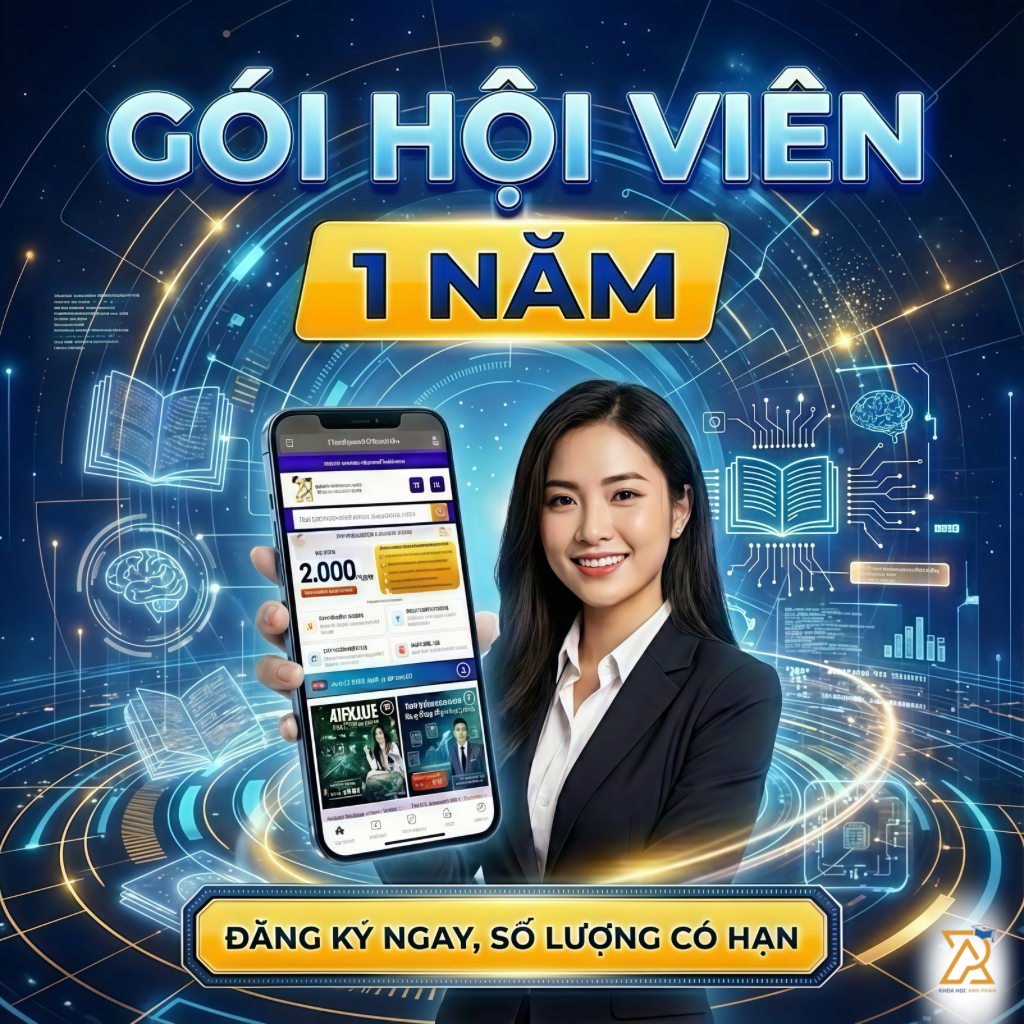 Gói hội viên 1 NĂM - Học tất cả khoá học trong 1 năm