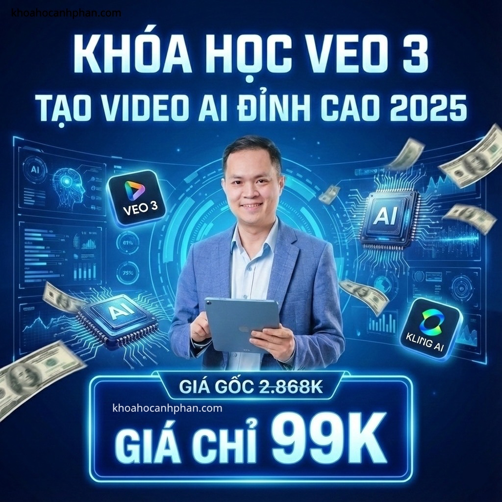 Khóa học Hướng Dẫn Tạo Video Bằng Veo 3 và Kling AI Nhanh Như Chớp