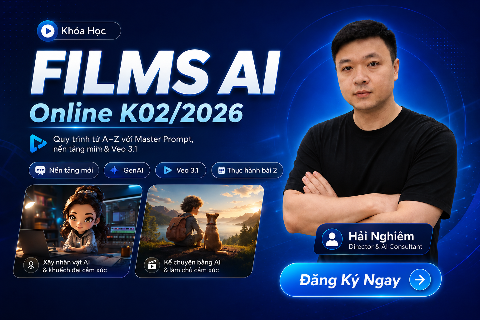 Khóa Học Làm Films AI K02/2026 Cùng Hải Nghiêm